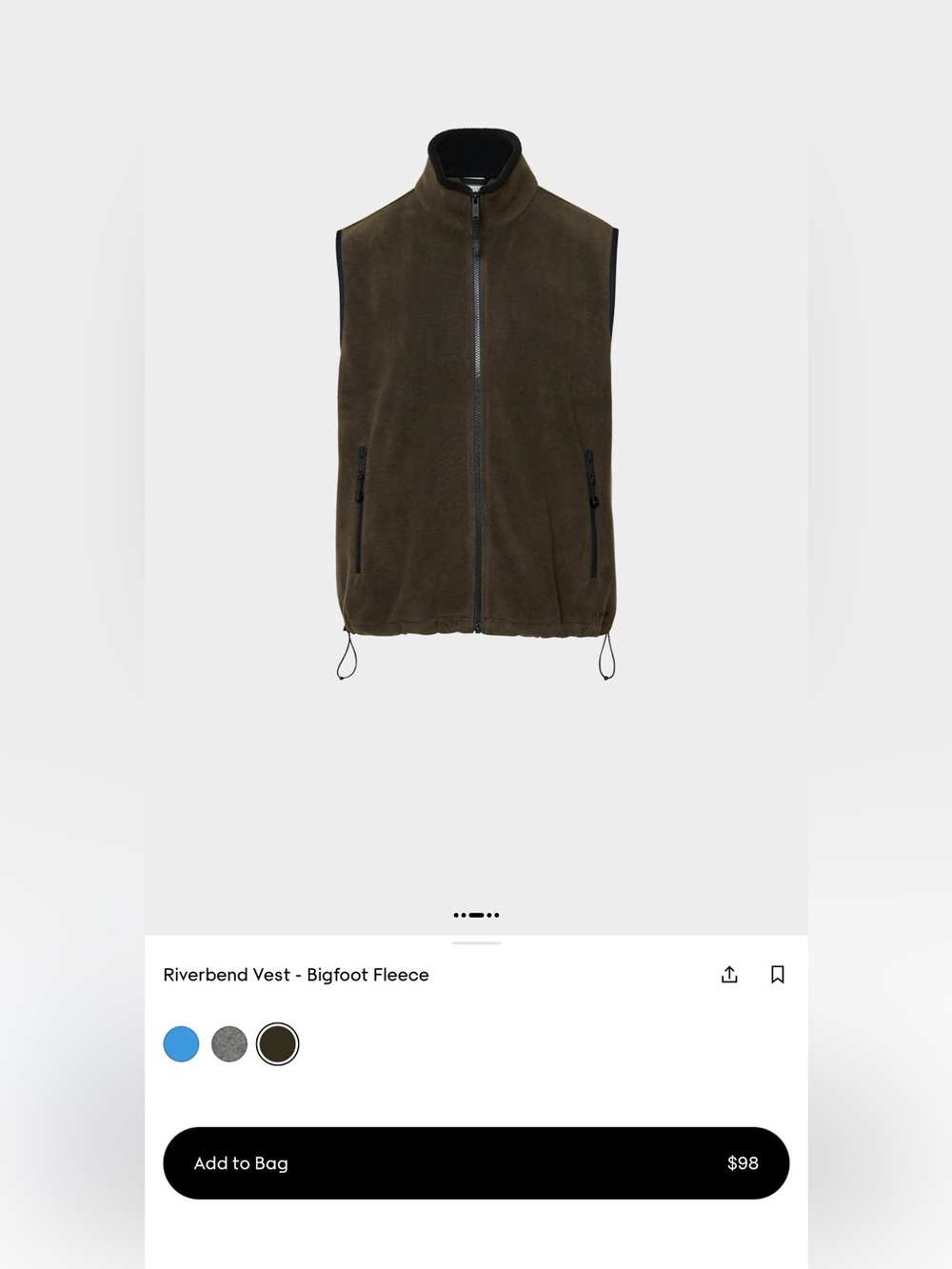 Riverbend Vest - Bigfoot Fleece - Cocoa Nib Brown